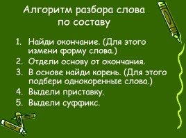 Русский язык 4 класс «Состав слова», слайд 5
