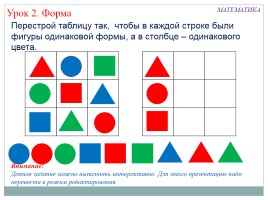 Математика 1 класс «Форма», слайд 3