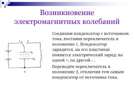 Колебательный контур - Получение электромагнитных колебаний - Принцип радиосвязи, слайд 5