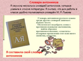 Исследовательская работа по русскому языку на тему «Антонимы», слайд 12
