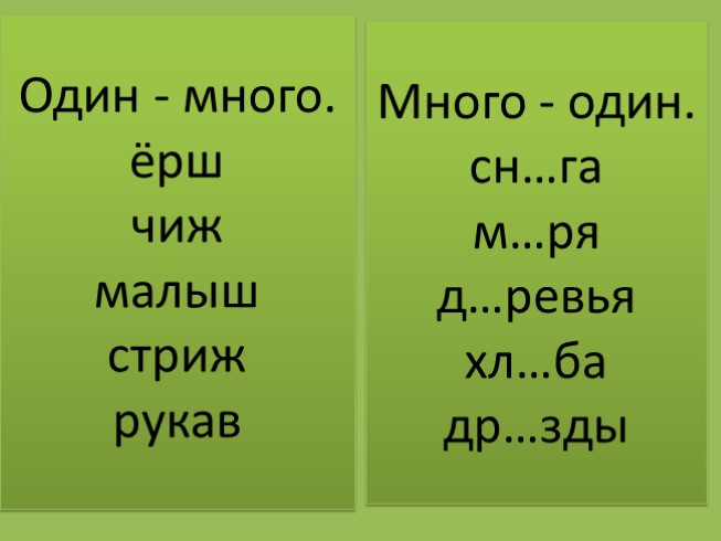 Единственное и множественное число прилагательных 2 класс школа россии презентация и конспект