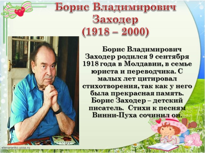 Презентация борис заходер 2 класс школа россии