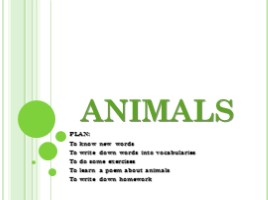 Животные - Animals (на английском языке)
