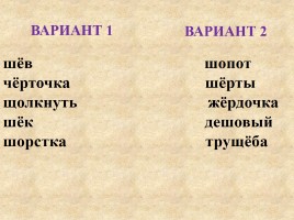 Буквы о - ё после шипящих в корнях слов, слайд 14