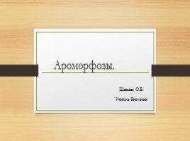 Ароморфозы, слайд 1