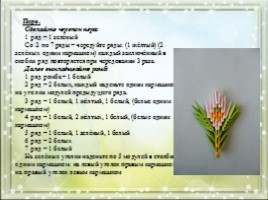 Модульное оригами «Королевский павлин зелено-желтого цвета», слайд 18