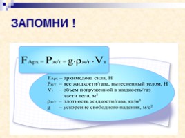 Архимедова сила, слайд 11