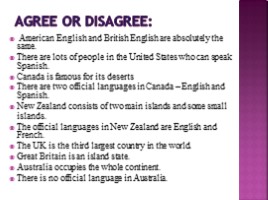 Урок английского языка 7 класс «Англоговорящие страны - English-speaking Countries», слайд 17