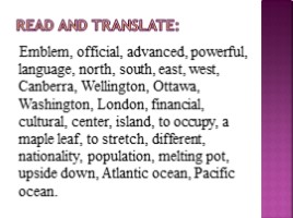 Урок английского языка 7 класс «Англоговорящие страны - English-speaking Countries», слайд 4