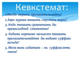 Урок-КВН по эрзянскому языку, слайд 4