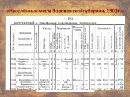 Письменные источники для исследования истории населённых пунктов Воронежской области, слайд 21