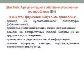 ЕГЭ по русскому языку «Алгоритм работы над сочинением» (часть 2, задание 25), слайд 24