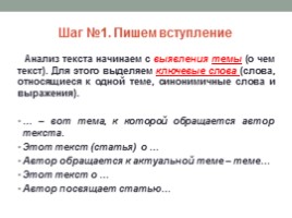 ЕГЭ по русскому языку «Алгоритм работы над сочинением» (часть 2, задание 25), слайд 7