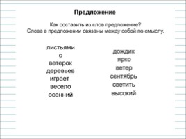 Русский язык 2 класс - Урок 11 «Как из слов составить предложение», слайд 13