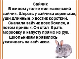 Русский язык 2 класс - Изложение «Зайчик», слайд 3