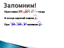 Буквы о, а на конце наречий, слайд 16