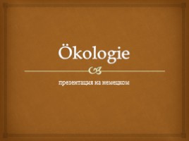 Ökologie - Экология (на немецком языке), слайд 1