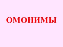 Омонимы