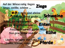 Открытый урок по немецкому языку 7 класс «Жизнь в деревне», слайд 4