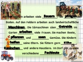 Открытый урок по немецкому языку 7 класс «Жизнь в деревне», слайд 6