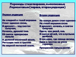 Лермонтов и Гейне: к проблеме адекватности поэтического перевода, слайд 3