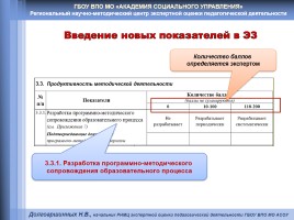 Особенности экспертизы профессиональной деятельности педагога с учетом требований нового порядка аттестации, слайд 9