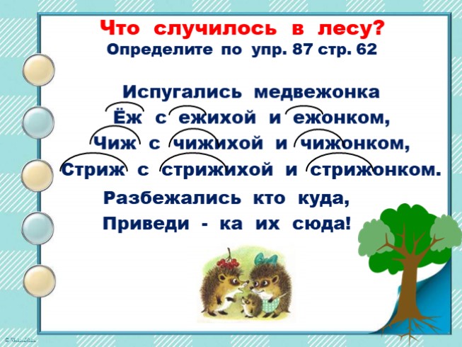 Испугались медвежонка еж с ежихой и с ежонком стриж с стрижихой и стрижонком рисунок