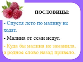 Для 3 класса "Работа со словарным словом "малина"", слайд 5