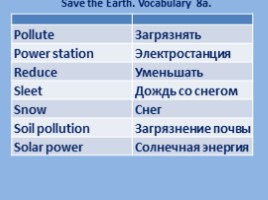 Для 7 класса "Save the Earth", слайд 7