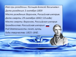Кольцов Алексей Васильевич, слайд 3