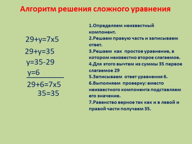 Сложные уравнения 4 класс. Алгоритм решения уравнения 4-кл.. Алгоритм решения сложных уравнений 4 класс. Уравнения 4 класс как объяснить. Решение сложных уравнений 4 класс.