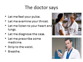 At the Doctor (11 класс), слайд 5