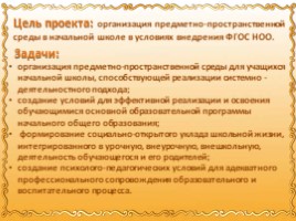 Организация предметно - пространственной среды в начальной школе в условиях внедрения ФГОС НОО, слайд 5