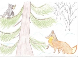 Иллюстрация к сказке... «Ворона и лисица» (2 класс), слайд 14