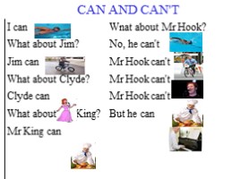 Can/Can’t (6 класс), слайд 3