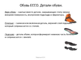 Продукция ECCO: товарные группы, материалы, технологии, слайд 11