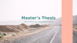Master s Thesis, слайд 1