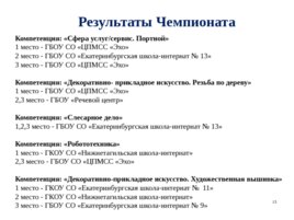 О Чемпионате Свердловской области «Абилимпикс», слайд 13