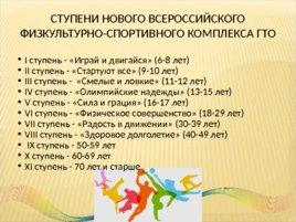 Всероссийский физкультурно-спортивный комплекс «Готов к труду и обороне», слайд 11