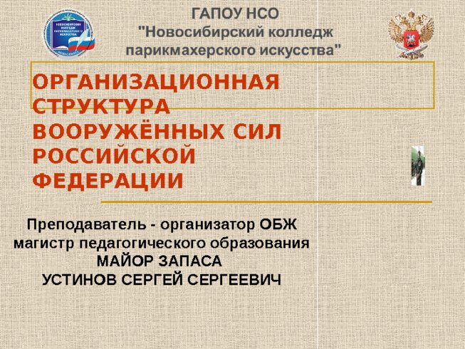 Организационная структура вооружённых сил Российской Федерации