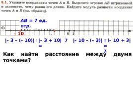 Расстояние между точками координатной прямой. Урок 35, слайд 14