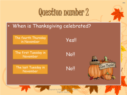 History of thanksgiving. Adapted by miss macarena arévalo - english teacher, слайд 14