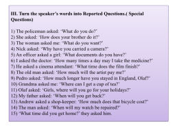 Direct and reported speech (прямая и косвенная речь), слайд 8