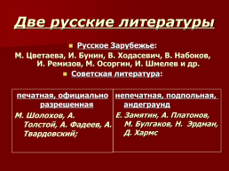 Возникновение советской литературы 20 - 30 Годы xx века, слайд 20