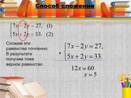 Алгебра, 7 класс «системы линейных уравнений и способы их решения», слайд 22