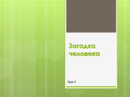 Загадка человека. Урок 3, слайд 1