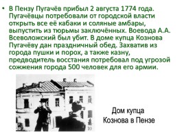 Крестьянская война под предводительством Е. Пугачева в Пензенском крае, слайд 5