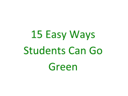 Эссе. Как стать зеленым, слайд 5