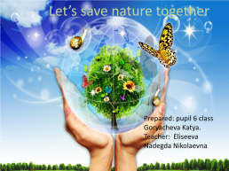 Let’s save nature together, слайд 1