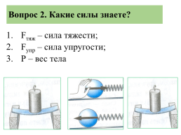 Вопрос 1. Как обозначается сила?. F - сила, слайд 4